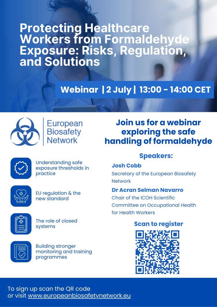 Webinar: Formaldehyde Exposure in Healthcare – Risks, Regulation and Practical Solutions